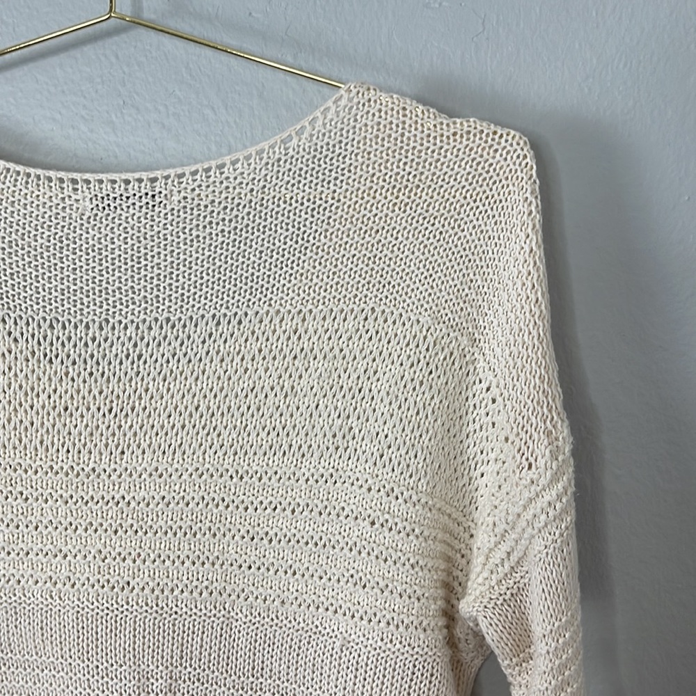American Eagle Cream Knit Scoop Neck Sweater - Picture 8 of 8